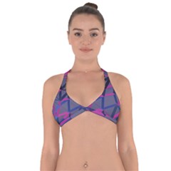 3d Lovely Geo Lines Halter Neck Bikini Top by Uniqued