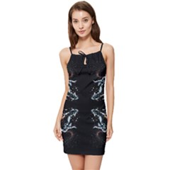 Digital Illusion Summer Tie Front Dress by Sparkle
