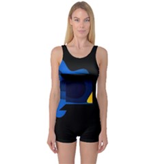 Digital Illusion One Piece Boyleg Swimsuit by Sparkle