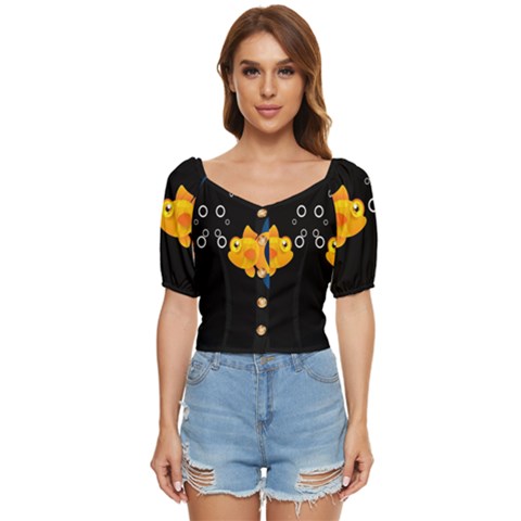 Digital Illusion Button Up Blouse by Sparkle