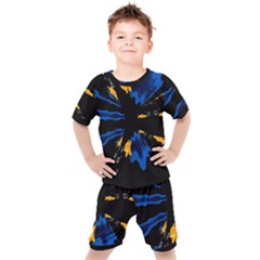 Digital Illusion Kids  Tee And Shorts Set by Sparkle