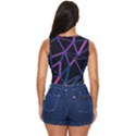 3d Lovely Geo Lines  V Women s Sleeveless Wrap Top View4