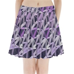3d Lovely Geo Lines  Iv Pleated Mini Skirt by Uniqued