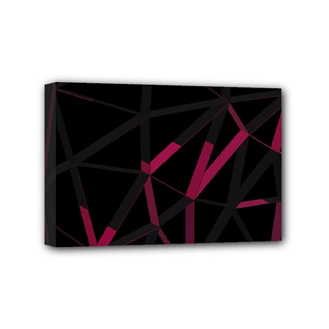 3d Lovely Geo Lines Viii Mini Canvas 6  X 4  (stretched) by Uniqued