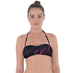 3d Lovely Geo Lines Viii Halter Bandeau Bikini Top by Uniqued