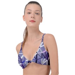 3d Lovely Geo Lines Ix Knot Up Bikini Top by Uniqued