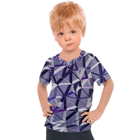 3d Lovely Geo Lines Ix Kids  Sports Tee by Uniqued