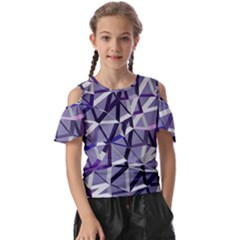3d Lovely Geo Lines Ix Kids  Butterfly Cutout Tee by Uniqued