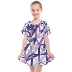 3d Lovely Geo Lines X Kids  Smock Dress by Uniqued