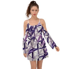 3d Lovely Geo Lines X Kimono Sleeves Boho Dress by Uniqued