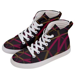 3d Lovely Geo Lines Xi Men s Hi-top Skate Sneakers by Uniqued