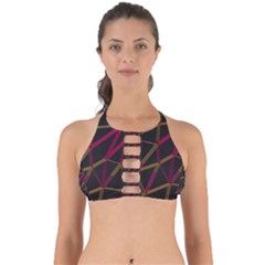 3d Lovely Geo Lines Xi Perfectly Cut Out Bikini Top by Uniqued