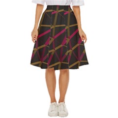 3d Lovely Geo Lines Xi Classic Short Skirt by Uniqued