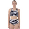 Black Waves Abstract Series No 1 Racer Back Bikini Set View1