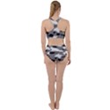 Black Waves Abstract Series No 1 Racer Back Bikini Set View2