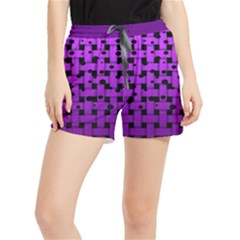 Weaved Bubbles At Strings, Purple, Violet Color Women s Runner Shorts by Casemiro