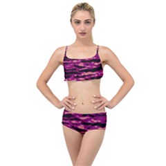 Velvet  Waves Abstract Series No1 Layered Top Bikini Set by DimitriosArt