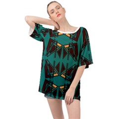 Abstract Geometric Design    Oversized Chiffon Top by Eskimos