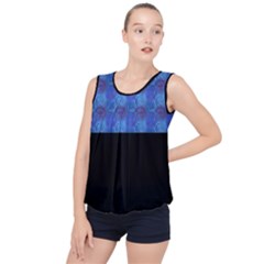 Digitaldesign Bubble Hem Chiffon Tank Top by Sparkle