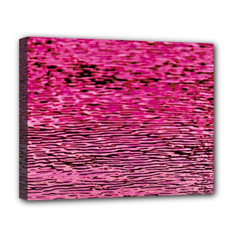 Pink  Waves Flow Series 1 Deluxe Canvas 20  X 16  (stretched) by DimitriosArt