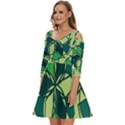 Abstract pattern geometric backgrounds   Shoulder Cut Out Zip Up Dress View2