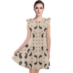 Floral Pattern Paisley Style Paisley Print   Tie Up Tunic Dress by Eskimos
