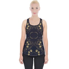 Floral Folk Damask Pattern Fantasy Flowers Floral Geometric Fantasy Piece Up Tank Top by Eskimos