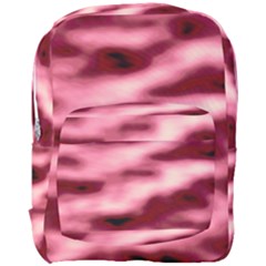 Pink  Waves Flow Series 5 Full Print Backpack by DimitriosArt