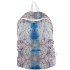 Mixed Media Art Foldable Lightweight Backpack by kaleidomarblingart