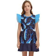 Blue Whale Kids  Winged Sleeve Dress by VeataAtticus