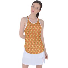 Leafs Racer Back Mesh Tank Top by Sparkle