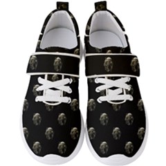 Creepy Head Sculpture With Respirator Motif Pattern Men s Velcro Strap Shoes by dflcprintsclothing