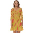 Abstract pattern geometric backgrounds   Shoulder Cut Out Zip Up Dress View1