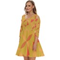 Abstract pattern geometric backgrounds   Shoulder Cut Out Zip Up Dress View2
