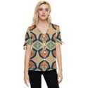 Abstract pattern geometric backgrounds   Bow Sleeve Button Up Top View1