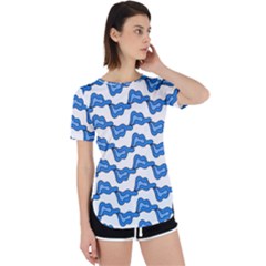 Abstract Waves Perpetual Short Sleeve T-shirt by SychEva
