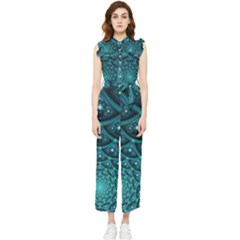 Fractal Women s Frill Top Chiffon Jumpsuit by Sparkle