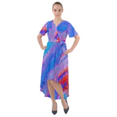 Fractal Front Wrap High Low Dress by Sparkle