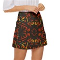 Abstract pattern geometric backgrounds   Mini Front Wrap Skirt View3