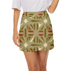 Abstract Pattern Geometric Backgrounds   Mini Front Wrap Skirt by Eskimos