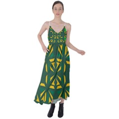 Abstract Pattern Geometric Backgrounds   Tie Back Maxi Dress by Eskimos