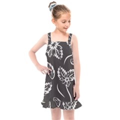 Folk Flowers Print Floral Pattern Ethnic Art Kids  Overall Dress by Eskimos