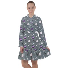 Office Works All Frills Chiffon Dress by SychEva
