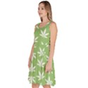 Weed Pattern Knee Length Skater Dress With Pockets View2