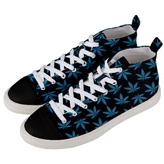 Weed Pattern Men s Mid-top Canvas Sneakers by Valentinaart