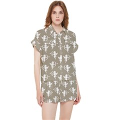Cupid Pattern Chiffon Lounge Set by Valentinaart