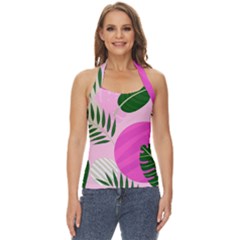 Tropical Pattern Basic Halter Top by Valentinaart
