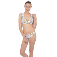 Dot Pattern Classic Banded Bikini Set  by Valentinaart