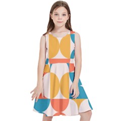 Geometric Pattern Kids  Skater Dress by Valentinaart