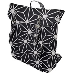 Black And White Pattern Buckle Up Backpack by Valentinaart